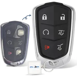 Fob  Case Replacement Fits for  Escalade 2015 2016 2017 2018 2019 2020 less Entry Remote Control 6 Button Pad Cover