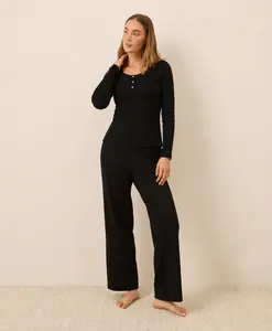 Women's Easy Rib Wide Leg Lounge Pant