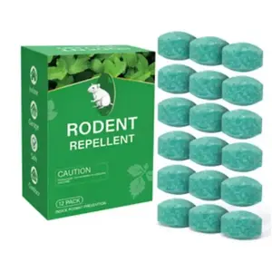 12 - Pack Popular & Trusted Peppermint Oil Mouse Repellent! Fast - acting, all - in - one formula powerfully and safely deters rats, mice, ants & more. Eco - friendly, cost - effective,and user - friendly.Long - lasting,Strong scent. Purchase with caution
