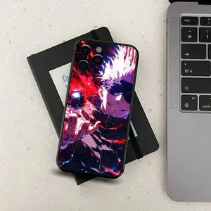 J-Jujutsu K-Kaisen G-Gojo Anime Phone Case For Apple iPhone 17 Air 16 15 14 13 12 11 Pro Max Plus,Mini Soft Black Cover