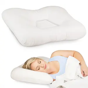 Core Products Tri-Core Cervical Support Pillow – Firm Orthopedic Neck Pillow for Pain Relief, Back and Side Sleepers – Ergonomic Contour Pillow – Assembled in USA