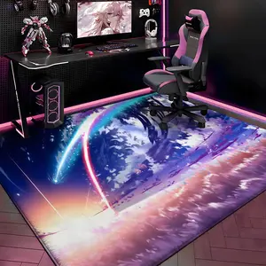Your Name Floor Mat Gaming Room Soft Flannel Floor Rug Non-Slip Absorbent Doormat for Esports Setup, Bedroom, Entrance, Gamer Home Decor, Anti-Skid Washable Mat, Multiple Sizes Available