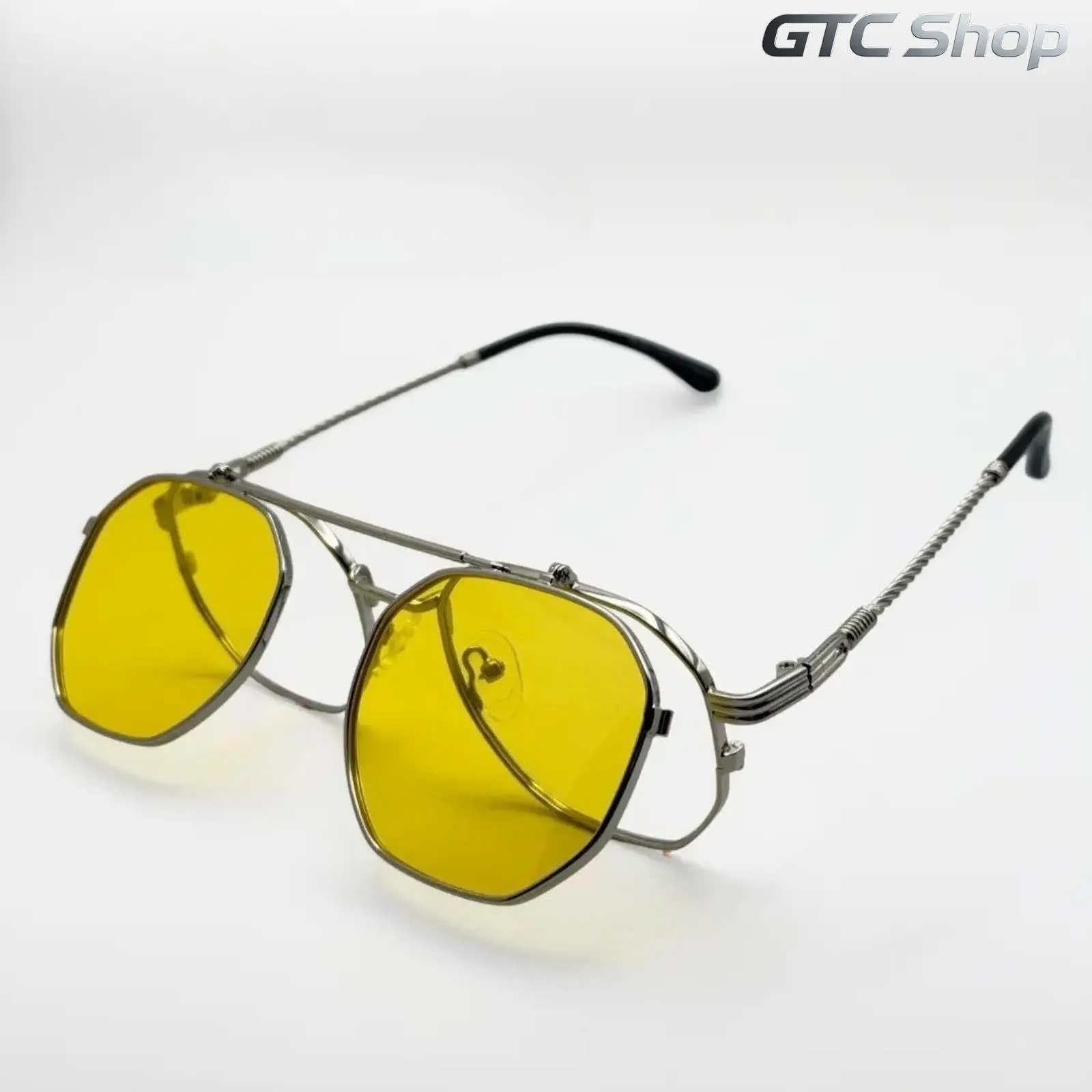 Flip Up Sunglasses for Men & Women, Retro Steampunk Eyewear, Adjustable Flip Lens, Vintage Metal Frame, Festival Statement Style, Daily Party Outdoor Casual Fashion Wear