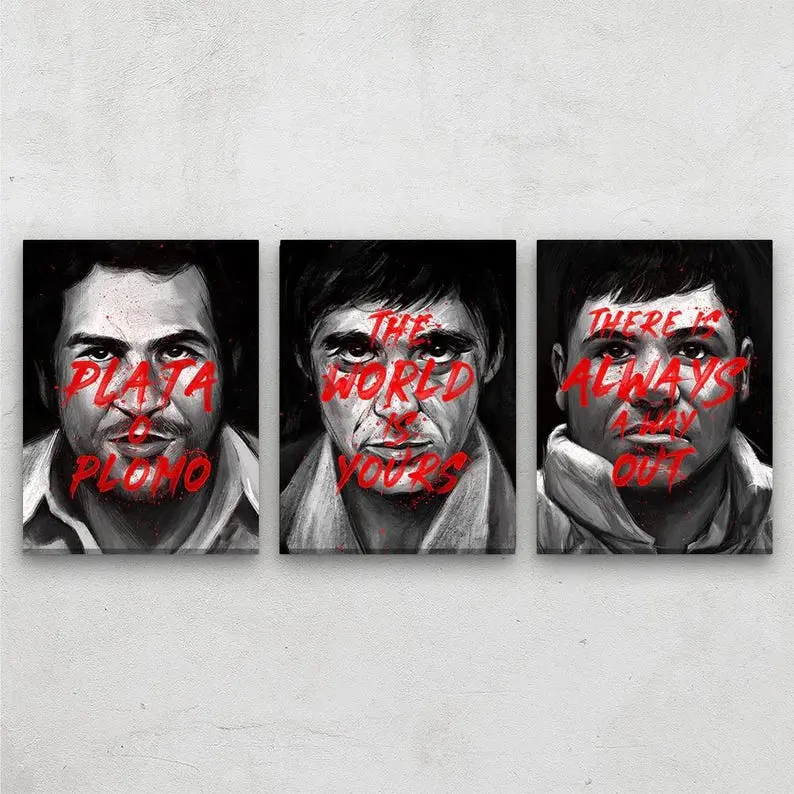 The World Is Yours Scarface Posters Wall Art Pictures For Living Room Home Decoration