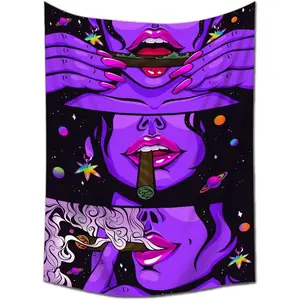 60in x 40in   tapestry EWRITN Tapestry for Bedroom Pretty Girl Art Tapestry Trippy Wall Hanging Tapestry,Hanging Dorm Party Backdrop Decorations Home Decorations for Living Room Bedroom  poster  home decor banner wall art bedroom