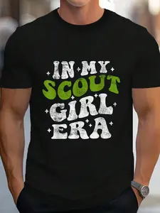 100% Cotton In My Scout Era Funny Scout Scouting Camping T-Shirt Women's Men's Graphic Tee Crew Neck summer vacation Tops