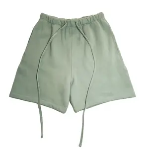 Oversized Sycamore Sweat Shorts for Men Women, Casual Streetwear Shorts with Elastic Waist Green Sports Summer Shorts Baggy Menswear