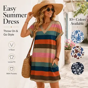 WIHOLL Dresses for Women 2026 Casual Summer Tshirt Dress Wedding Guest Dresses Short Sleeve Fashion Beach Vacation Clothes