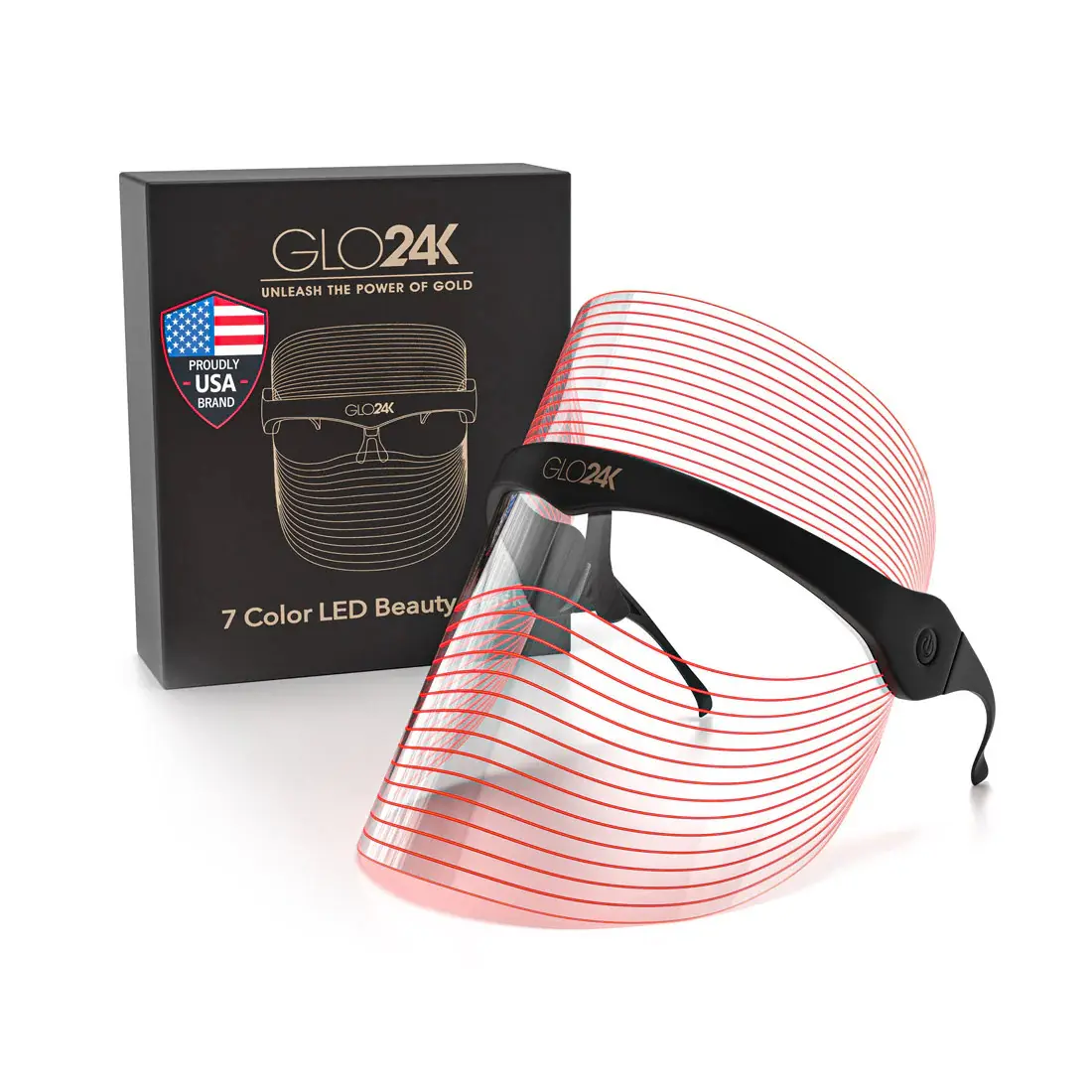 [GLO24k] 7 Color LED BEAUTY MASK  For a Radiant,Glowing, Acne Scars ,Uneven Skin Tone . Use 3 to 4 times a week for BEST RESULTS ! Be consistent .