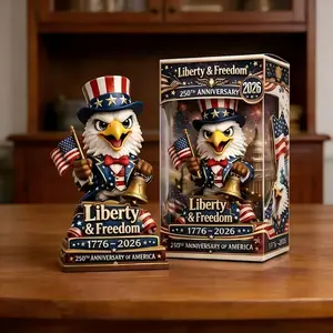 250th Anniversary Patriotic Eagle Figurine, Creative Resin Memorial Gift, Unique Eagle Statue, Perfect for Collectors and Enthusiasts