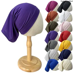Stretchy Milk Silk Tube Cap - Double-Sided African Headwrap, Breathable Daily Hair Cover for Fashion Accessories