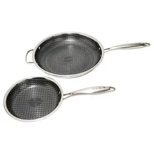 Chef Jet Jet Tila Hybrid Tri-Ply 8" and 12" Nonstick Skillet Set