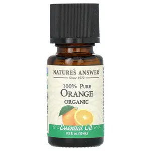 Nature's Answer 100% Pure Organic Essential Oil, Orange, 0.5 fl oz (15 ml)
