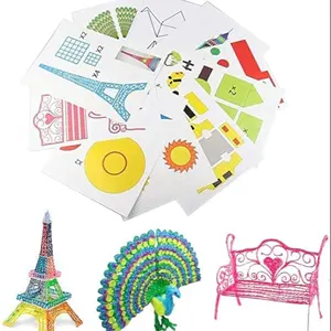 Rich Fun 3D Printing Pen Reference Image Set 20 Pages 40 Templates, Includes Transparent Board, Perfect for Creative Projects