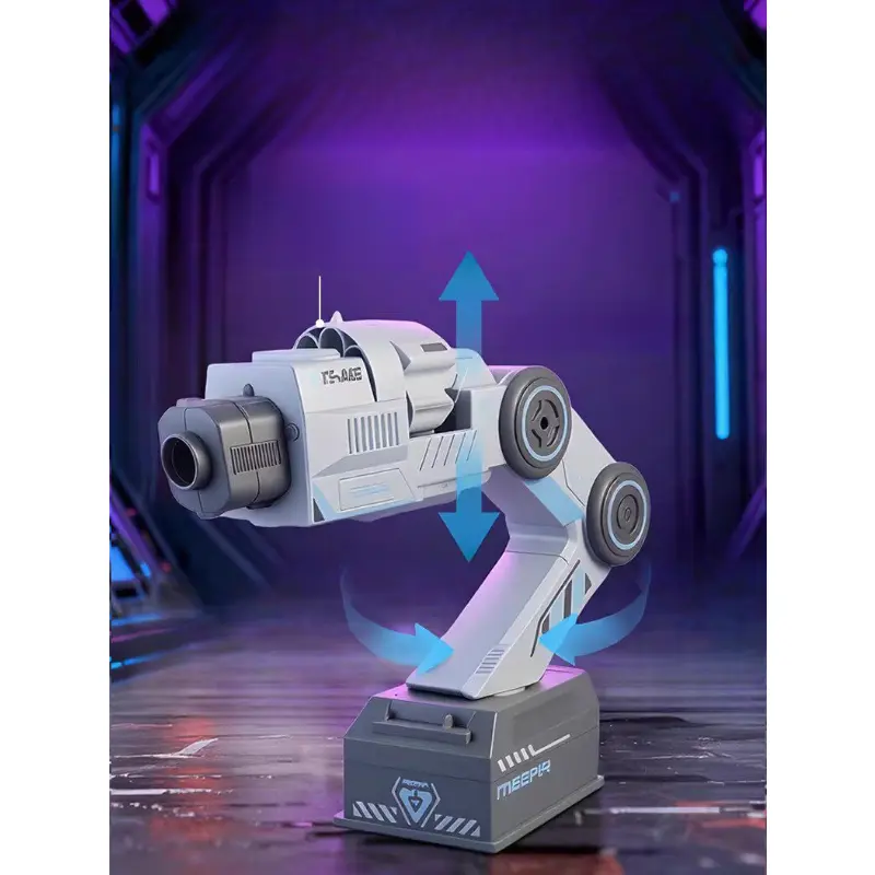 Boys' Electric Mechanical Arm Blaster Toy - 500mAh, Easy Hand Control, Real-Time Track Phantom Cannon, Foam Dart Launcher with Soft Bullets, Drop-Resistant Ergonomic High-Quality Plastic Design, Kids' Development & Reaction Boost, for Gaming Fun, Age Appr