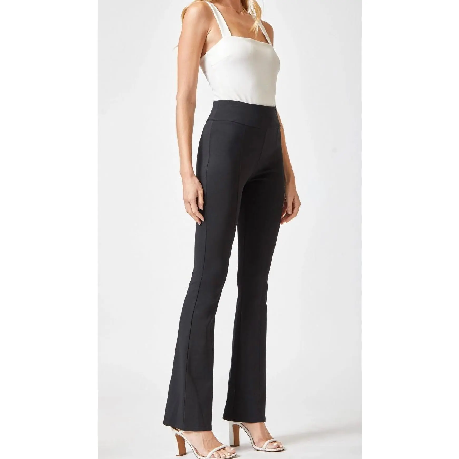 Magic High Waisted Kick Flare-Black