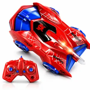 Spider Wall Climbing RC Car Toy for Kids, Remote Control Climbing Race Car with Light Effects, Floor Wall Ceiling Glass Play, Easy Control Indoor Car Toy Gift for Boys Girls