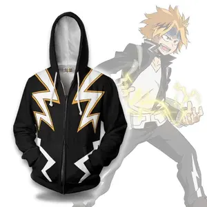 Pemagear Denki Kaminari Cosplay Costume My Hero Academia 3D All Over Print Hoodie