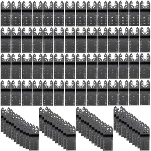 100PCS Oscillating Saw Blades,  , Quick Release Multitool Blades Kit, HCS Tool Blades for Wood Plastic Metal Nails Bolts