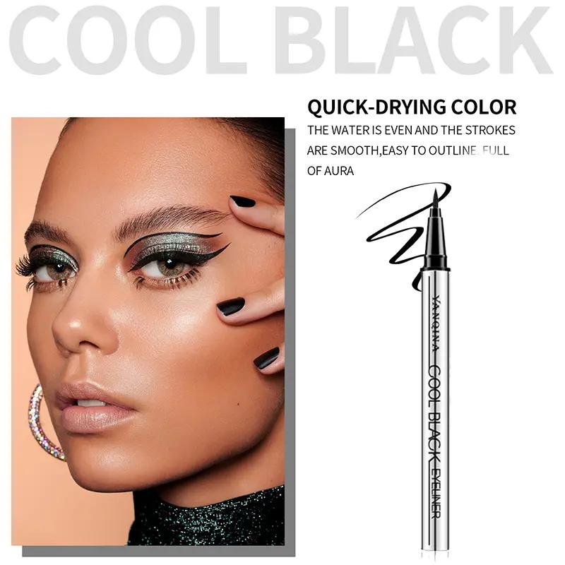 Waterproof Ultra-Fine Tip Liquid Eyeliner Pen - All-Day Long Lasting Wear, Smudge-Proof Black Makeup, Glides Gently on Skin, Creates Fine or Bold Lines, Beginner-Friendly, Create Fine Or Bold Lines