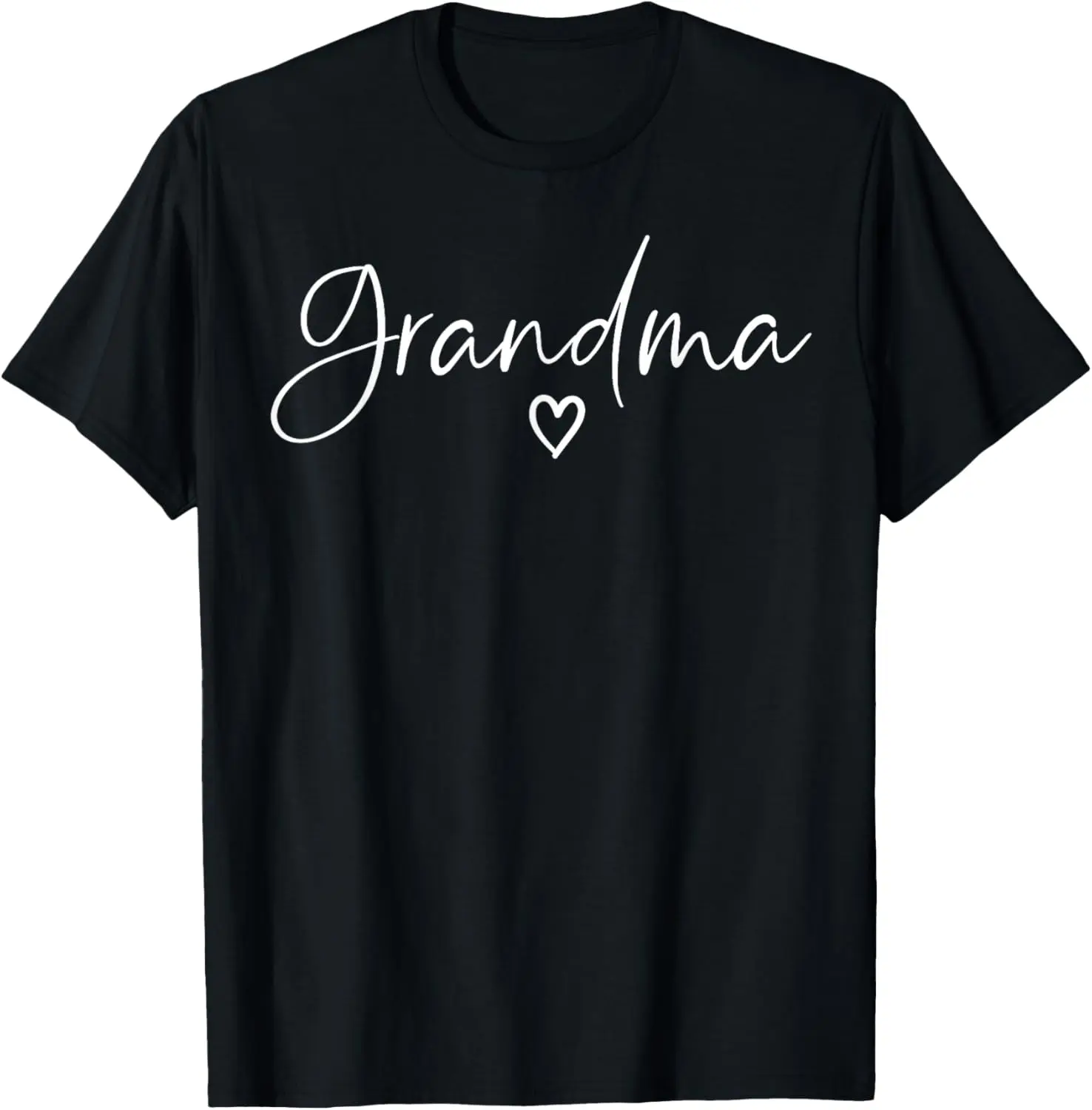 Women's Vintage Grandma Heart Print 100% Cotton Tshirt, Round Neck Short Sleeve Casual Clothes, Large Size Available with Wide Range of Sizes, Mother's Day Gift