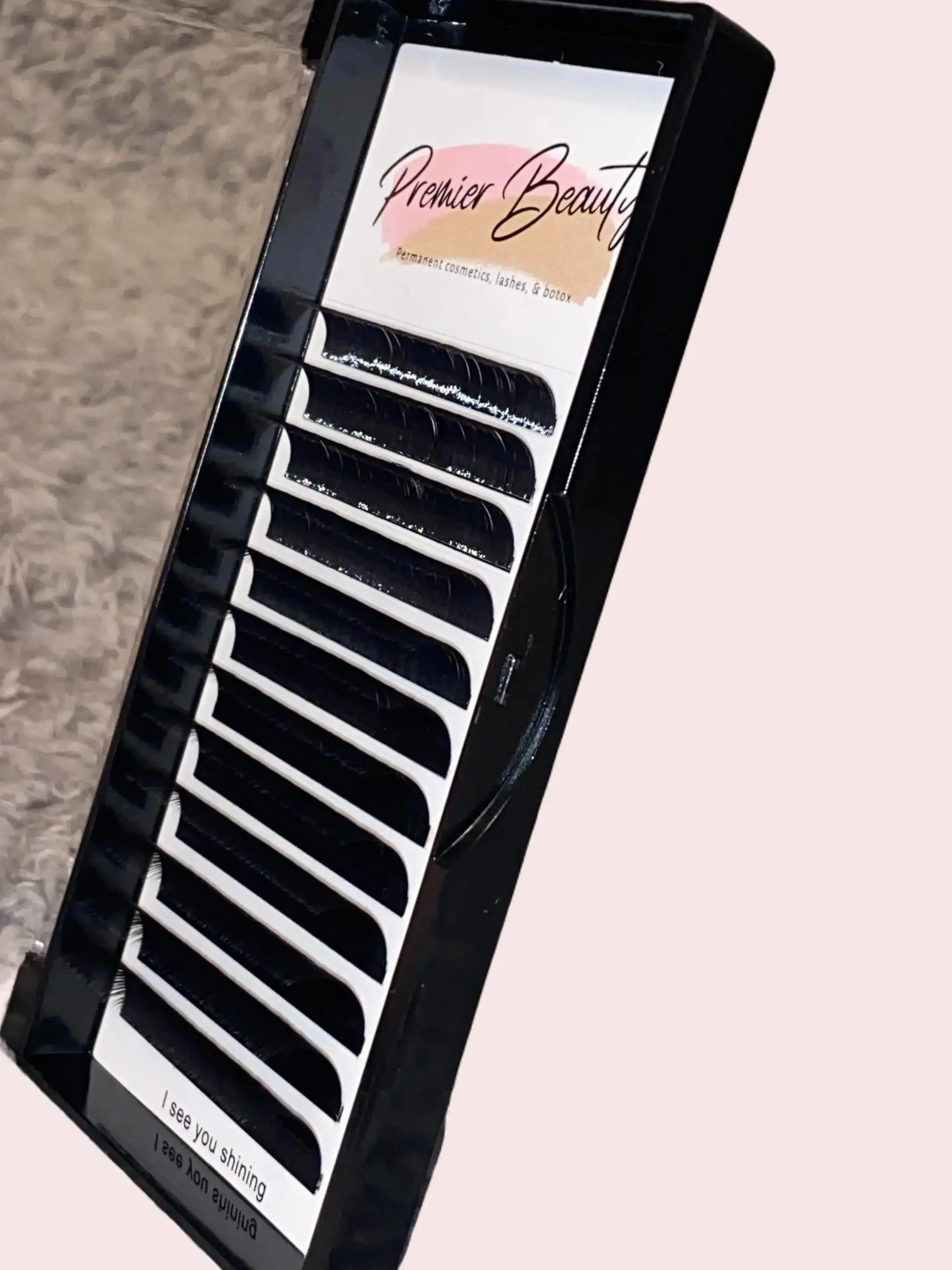 Premier Beauty Eyelashes 9-15 Mixture Dark Color Variations Luxurious Silk Eyelash Extensions for Makeup Application Made in USA