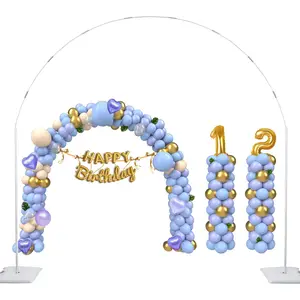 Balloon Arch Stand Kit, 2IN1 Metal Balloon Column Arch with Weighted Water Bag for Birthday, Graduation Ceremony, Baby Baptism, Wedding, Engagement , Various Festival Party Decoration