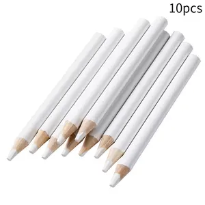 10pcs Rhinestone Picker Dotting Pencil White Wax Pen for Picking Up Stones Crystal Bead Applicator Nail Art Decoration Tools