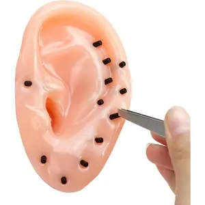 Ear-Shaped Blackhead Acne Remover Set, Fake Ear Squeezer, Upgraded Tweezers, Stress Relief, Suitable for Adults, Fun and Unique Fans