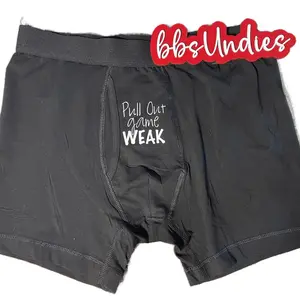 Sexy Christmas fun mens undies! Menswear Underwear-anniversary holiday gifts for husband, boyfriend, Pullout game weak- Valentines Day Casual