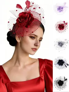 Vintage Style Flower Fascinator Hat for Women, Vintage Appeal, Kentucky Derby Cocktail Party Tea Party Evening Gown Special Occasion Hair Accessory Hairpiece