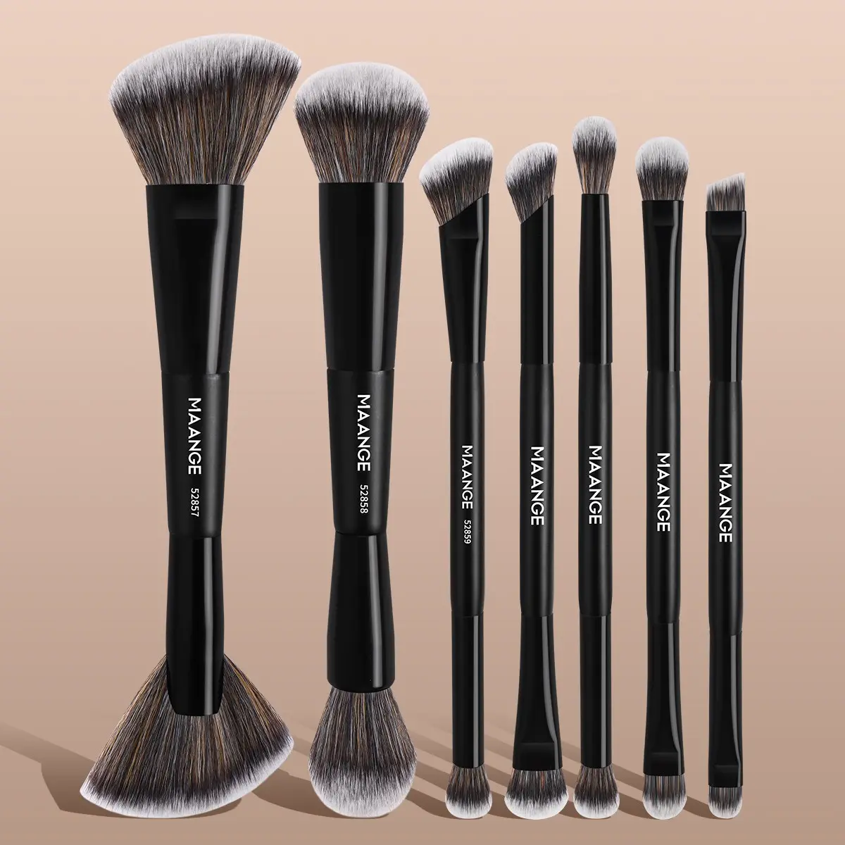 Maange 7-Piece Makeup Brush Set, Foundation Brush, Blush Brush, Loose Powder Brush, Concealer Brush, Eyeshadow Brush, Highlighter Brush, Travel-Friendly, Multifunctional Makeup Brushes