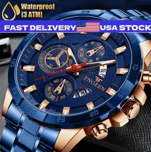 Waterproof Men Watch Stainless Steel Quartz Classic Business Luminous Wristwatch