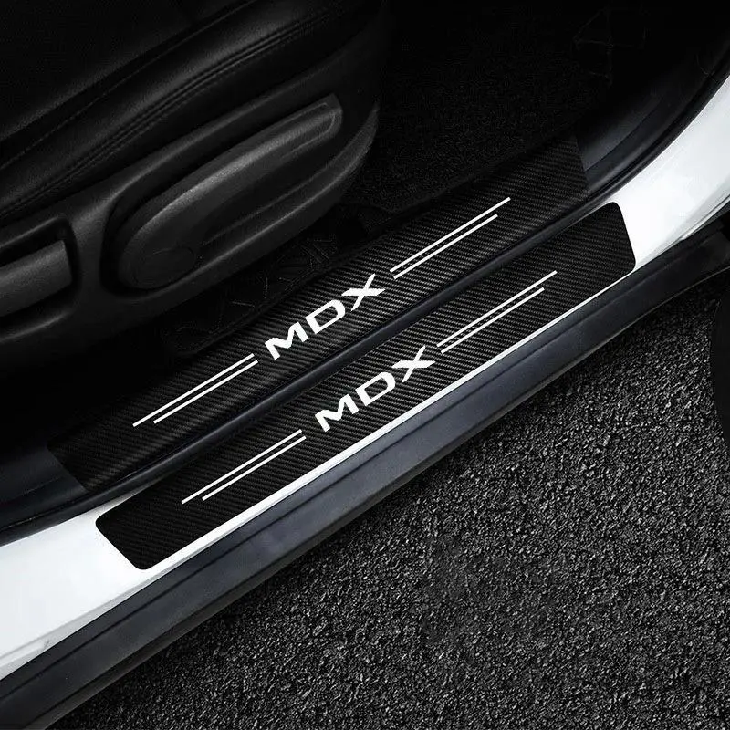 Car doorsill Protective Sticker Tape arbon Fiber Anti-Scratch Stickers Auto Interior Anti Scratch for Acura MDX Car Accessories