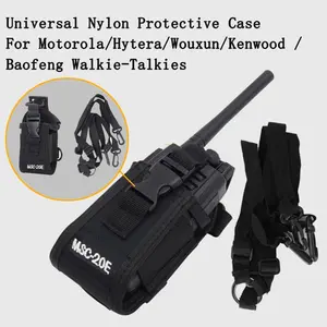 Walkie Talkie Protective Case Nylon Fabric Cover Chest Harness Bag, Outdoor Walkie Talkie Handheld Anti-Drop Protection Sleeve, Universal Kenwood Motorola Baofeng Radio Accessories Bag