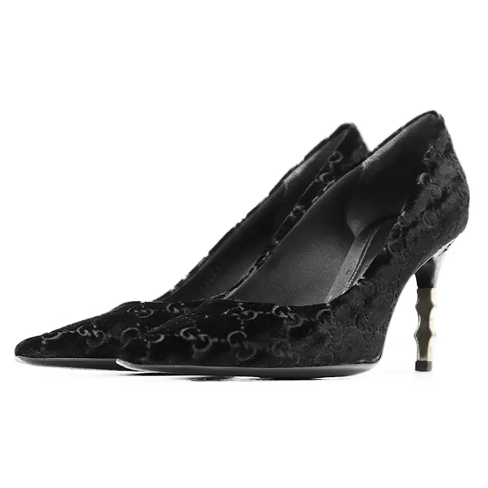 Pre-owned GUCCI Others Small Leather Goods GG Velour Pumps