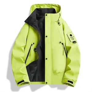 Men's Waterproof Hooded Jacket — Outdoor Windbreaker Suitable for Hiking Trips and Outings