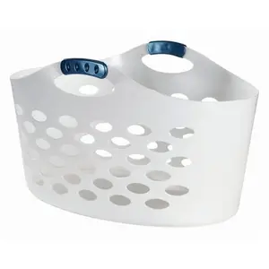 Rubbermaid 1.5 Bushel White Flex Basket FG260100WHT - Pack of 6