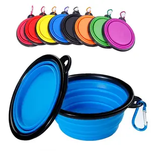 1pc/2pcs/3pcs Foldable Pet Bowl, Portable Puppy Food Container, Collapsible Feeder, Suitable for Outdoor Camping, Dog Accessories, Color Random
