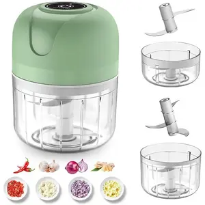 Electric Mini Garlic Chopper, 1 Count USB Rechargeable Wireless Food Chopper, Vegetable Chopper, Multifunctional Durable Chopper, Food Processor for Garlic, Pepper, Vegetable, Nuts, Meat
