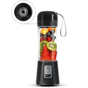 Portable Blender - Cordless 13oz. Personal Blender for Shakes and Smoothies, Licuadora, BPA Free, USB-C Rechargeable, Mini juicer for Travel, Leakproof, Juicer Cup, Ice Crush (Black)
