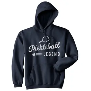 Pickleball Legend Unisex Hoodie Funny Pickle Ball Super Star Hooded Sweatshirt Unisex Vintage Fashion Hoodies Pickle Ball Hoodie Funny Fitness Pullover Novelty Sweatshirt Navy -
