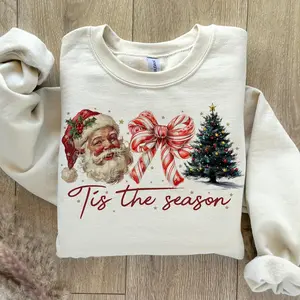 Retro Christmas , Tis the Season , Santa Claus , Watercolor Christmas , Christmas sublimation, Merry Christmas, Christmas vibes