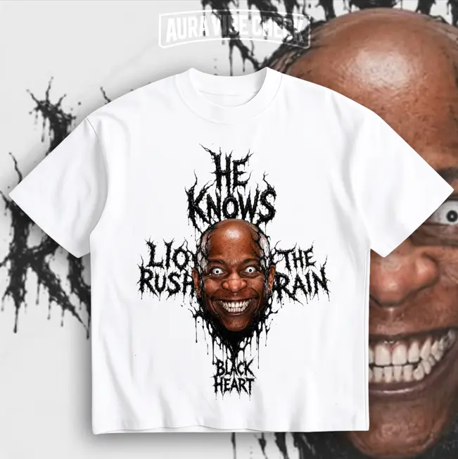 Lio Rush T-Shirt Vintage Death Metal Horror Pro Wrestling Graphic Heavyweight Streetwear Tee