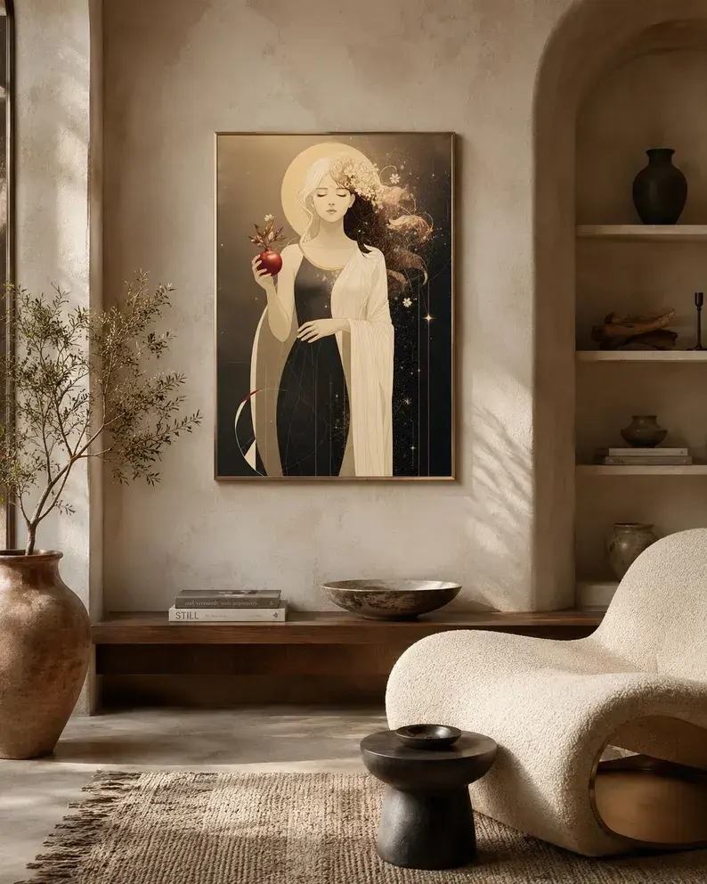 #1 Poster Persephone Wall Art Greek Goddess Underworld Print, Dark Academia Mythology (unframed) sohochic