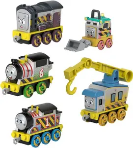 Fisher Price - Thomas & Friends Construction Crew 5-Piece Diecast Metal Toy Train & Vehicle Set  [Collectible Figurine/Statue/Bust] Train