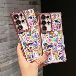 Luxury Lisa Franks Phone Case for Samsung Galaxy S25 S24 S23 S22 S21 Fe Ultra Plus, Anti-Drop Transparent Soft Back Cover