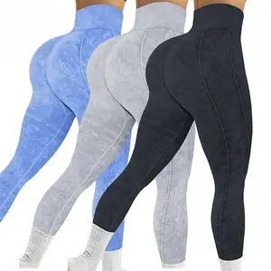 TCVC Women's High Waist Sports Tummy Control Leggings Casual Comfy Breathable Seamless Top-stitching Skinny Pants for Yoga Gym Workout Running Ladies Sportwear, solid color all-season casual style