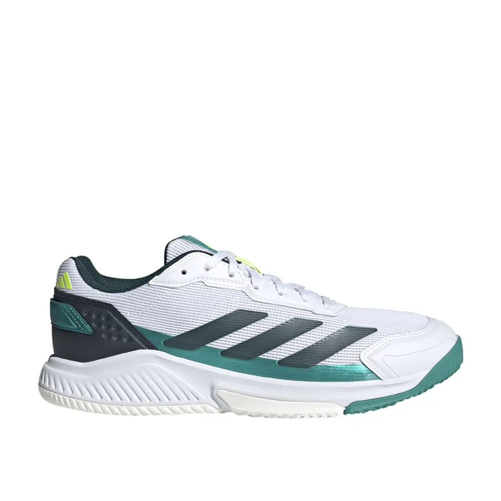 adidas Mens Courtquick Padel Tennis Sneakers Shoes - White adidas Mens Courtquick Padel Tennis Sneakers Shoes - White