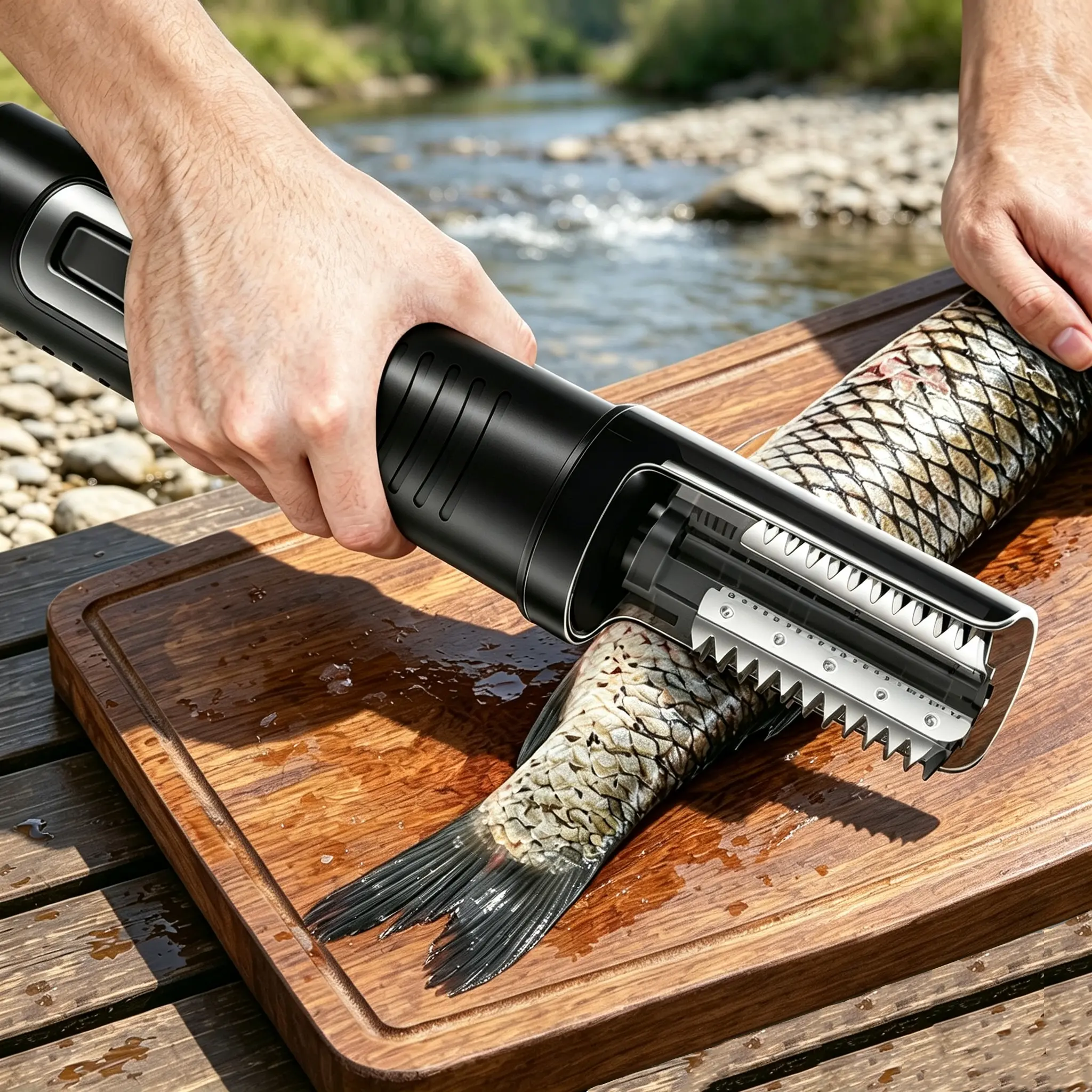 Electric Fish Scaler,Powerful Cordless Fish Scaler Scale Scraper Remover Cleaner Skinner Kit Build in Rechargeable Battery Outdoor Fishing Cooking Utensils